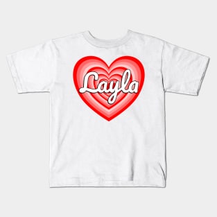 I Love Layla Heart Layla Name Kids T-Shirt